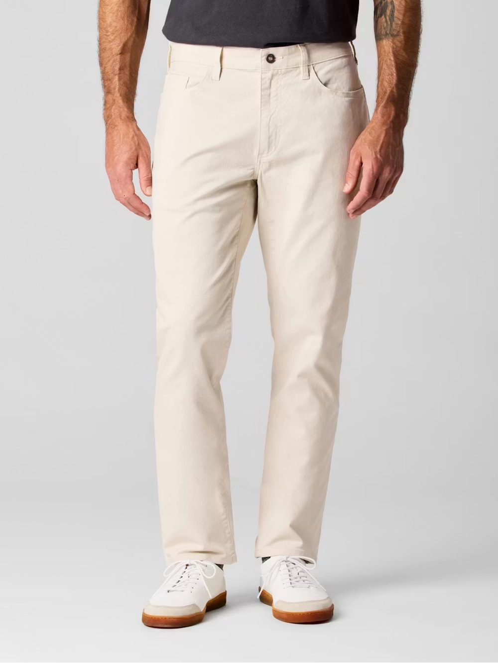 Flint And Tinder Men’s 31x32 Slim Fit 365 5-Pocket Chino Pant Salt Cream Stretch